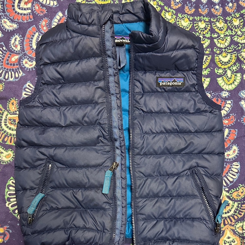 Patagonia Kids Dark Blue Puffer Vest